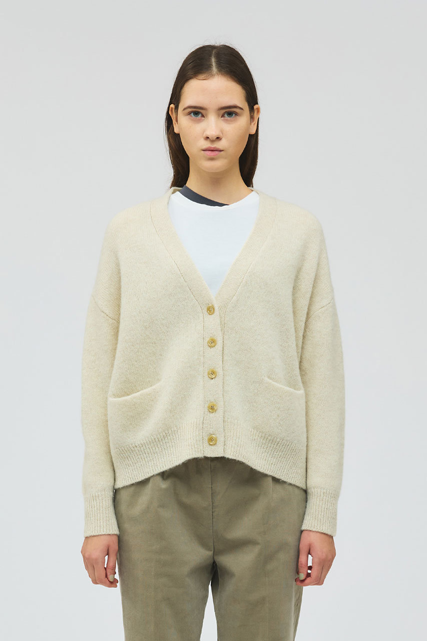 mizuiro ind(ミズイロインド)｜MG/Vネックワイドカーディガン/kinari