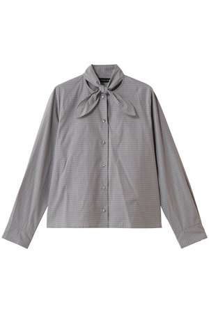 ミズイロインド/mizuiro indのチェックリボンタイシャツ(110400/110403)