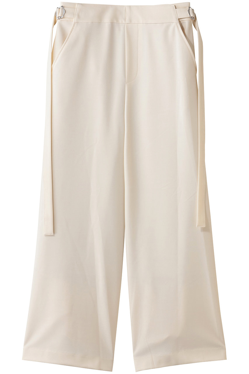 mizuiro ind(ミズイロインド)｜サイドバックルパンツ/off white の通販