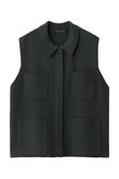 wide vest with collar ベスト
