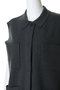 wide vest with collar ベスト ミズイロインド/mizuiro ind