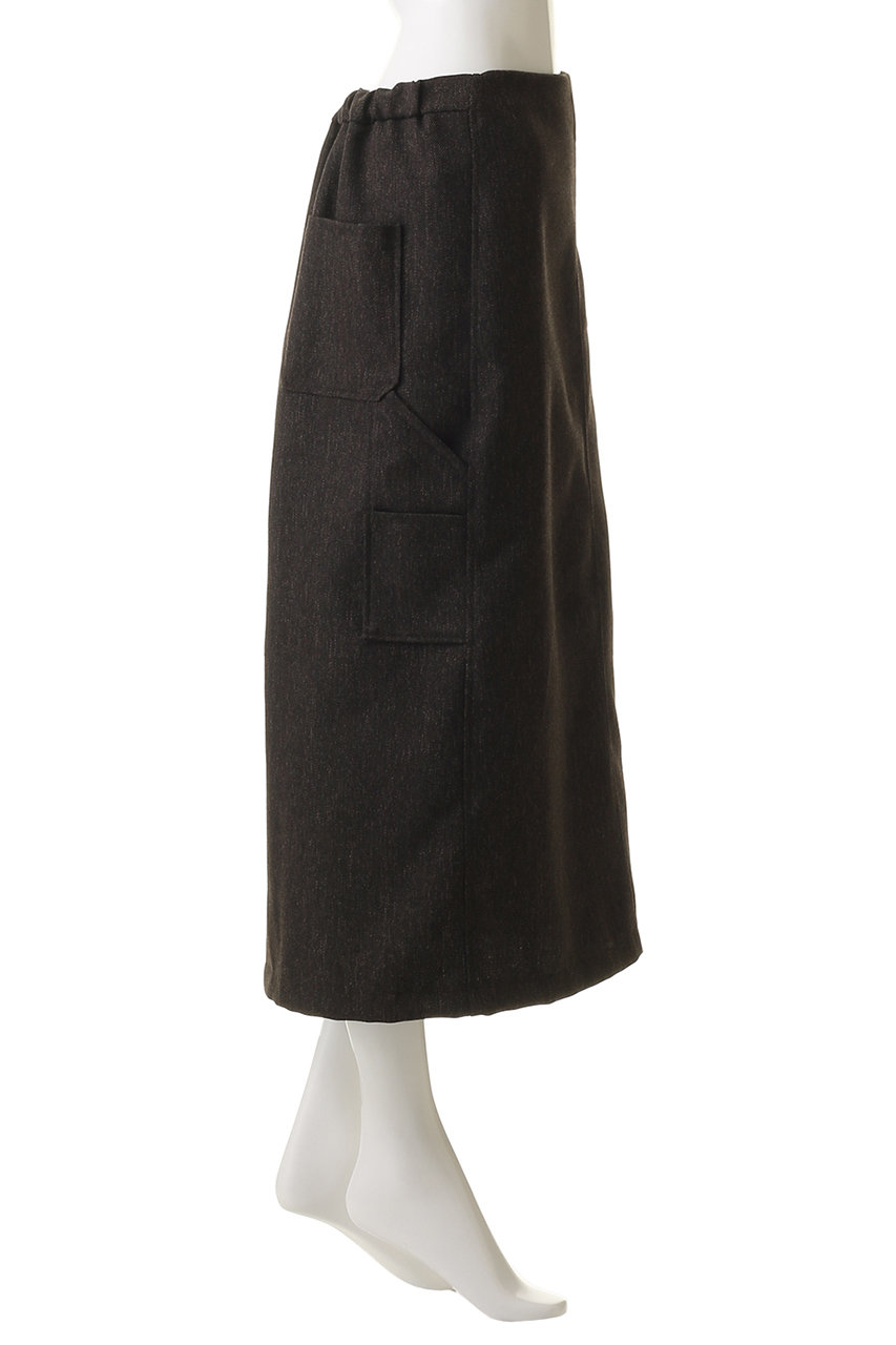 mizuiro ind(ミズイロインド)｜tweed painter tight SK スカート/brown