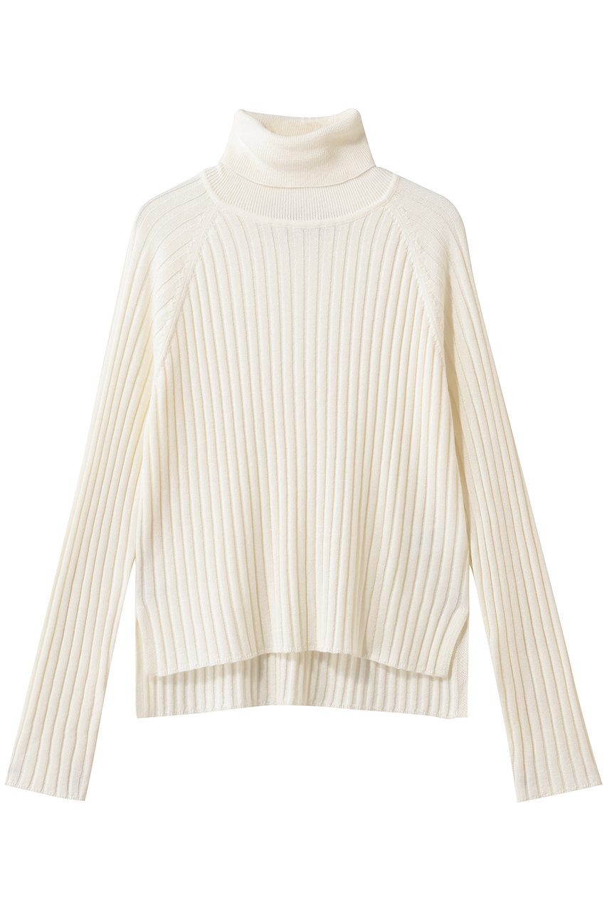 ミズイロインド/mizuiro indのwide rib high neck P/O プルオーバー(off white/4-220108)