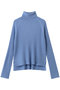 wide rib high neck P/O プルオーバー ミズイロインド/mizuiro ind l.blue