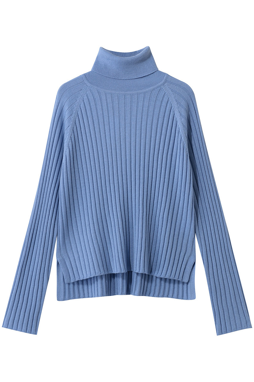 ミズイロインド/mizuiro indのwide rib high neck P/O プルオーバー(l.blue/4-220108)
