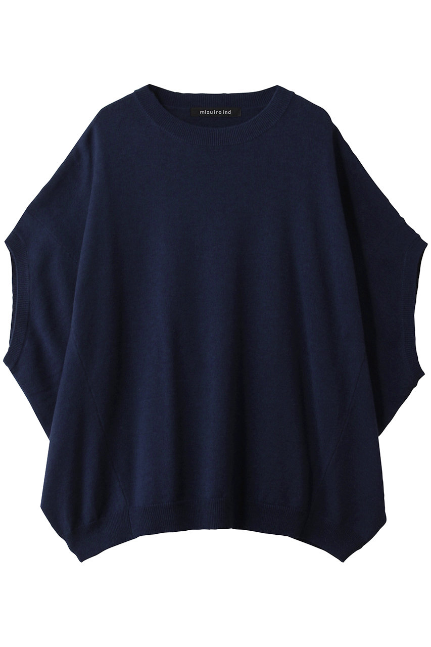 ミズイロインド/mizuiro indのcocoon wide vest ベスト(blue/4-220104A)