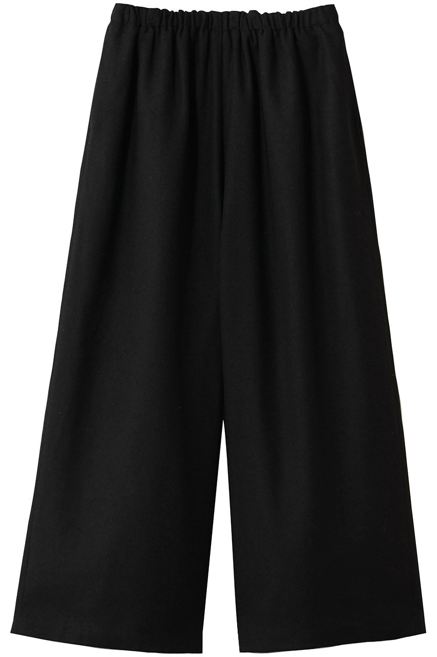 ミズイロインド/mizuiro indのwool blend wide easy PT パンツ(black/4-260076)