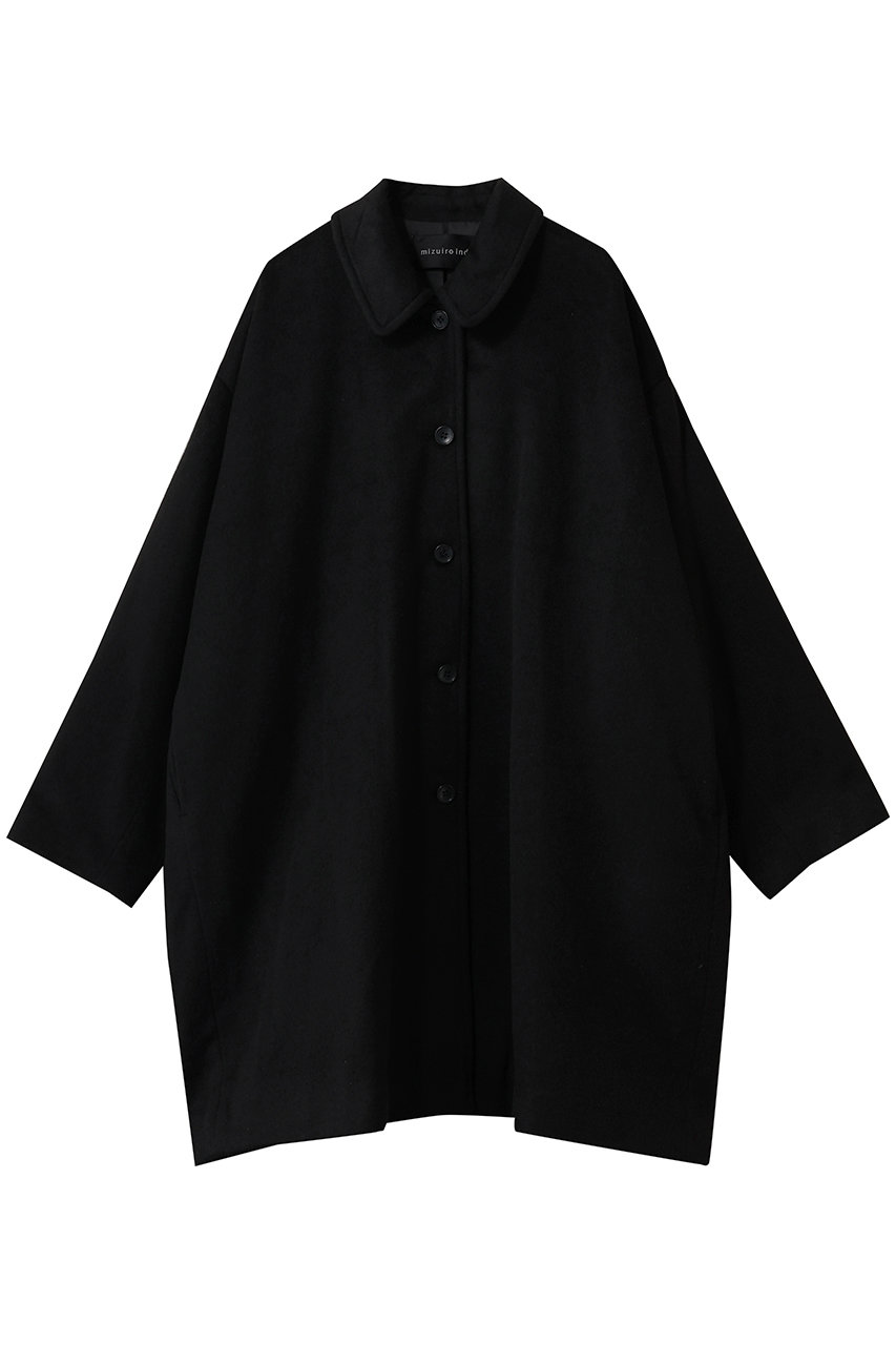 ミズイロインド/mizuiro indのwool blend wide CT コート(black/4-270045)