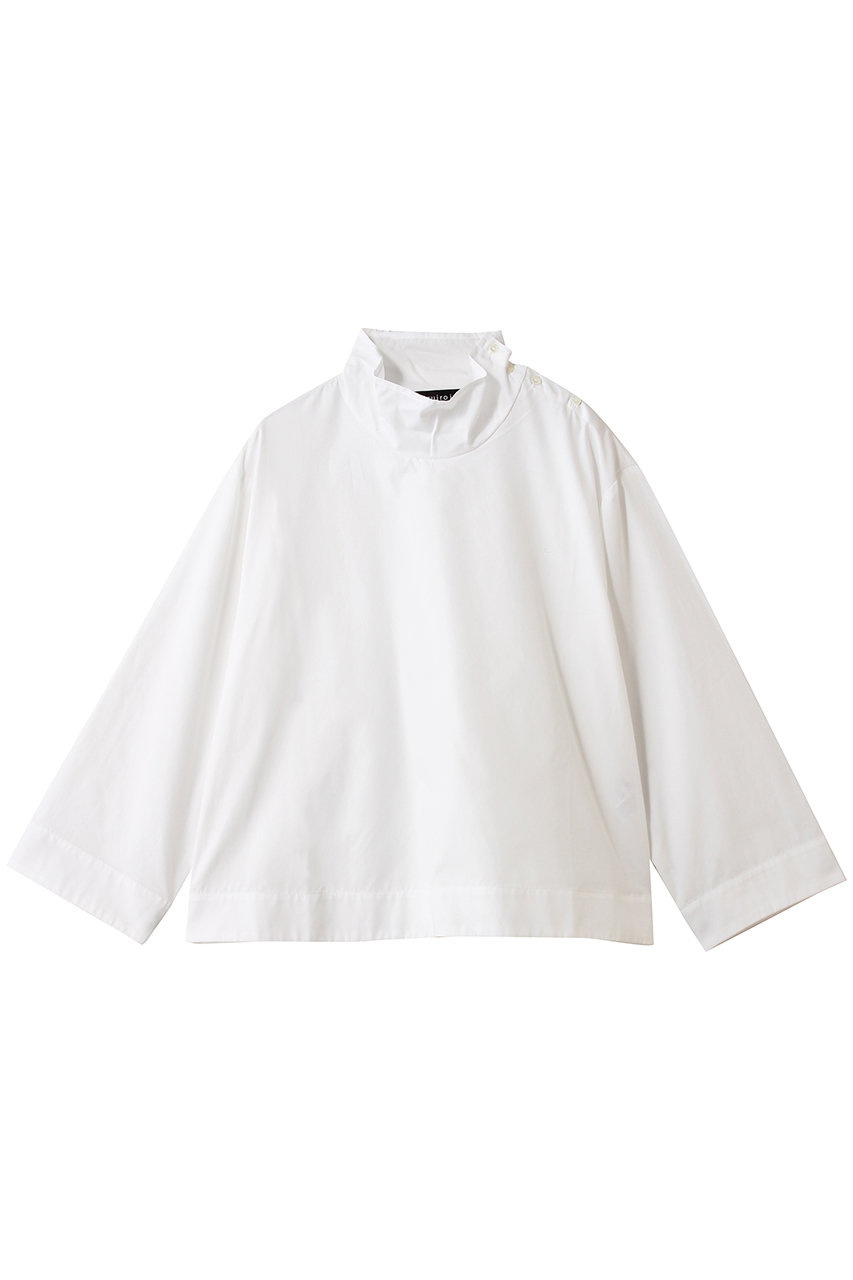 ミズイロインド/mizuiro indのhigh neck shirt シャツ(off white/4-230069)