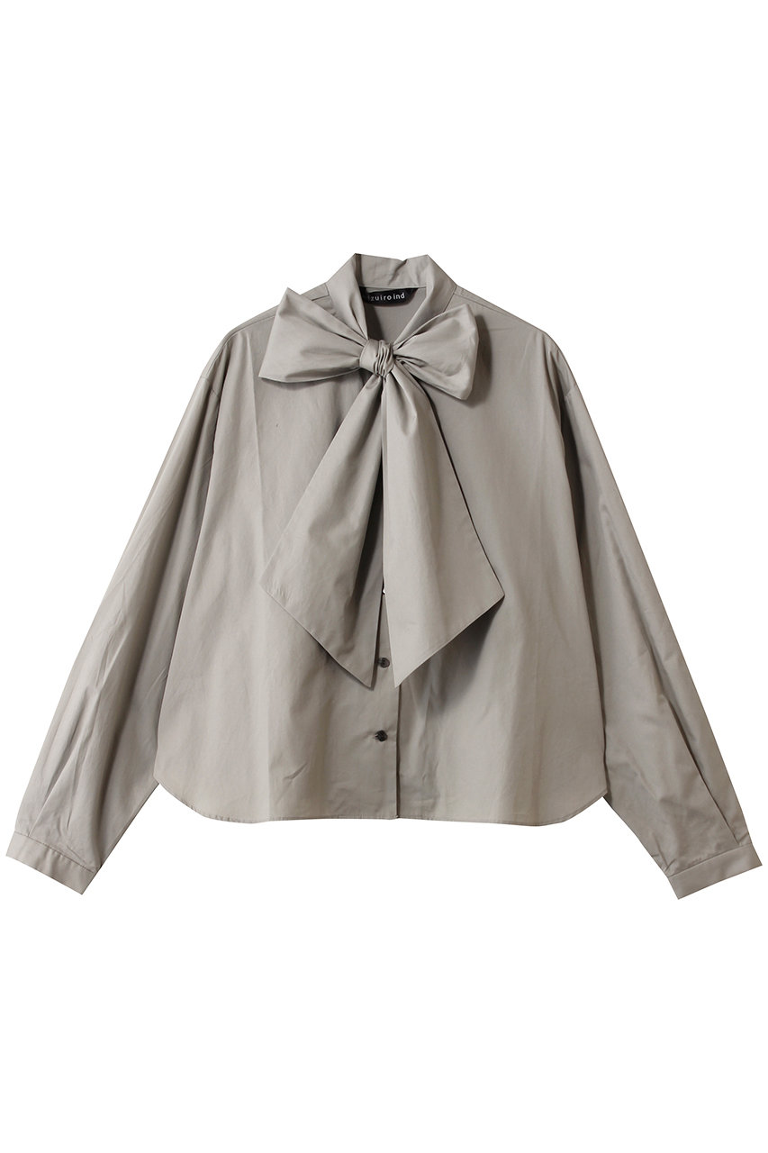 ミズイロインド/mizuiro indのlong tie collar shirt シャツ(gray/4-230068)