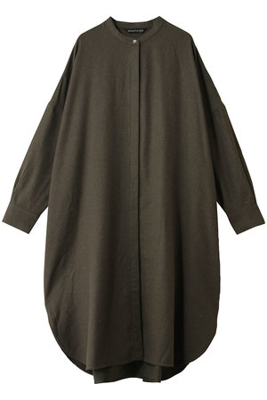 ミズイロインド/mizuiro indのwool  blend stand collar shirt OP ワンピース(110500/110503)