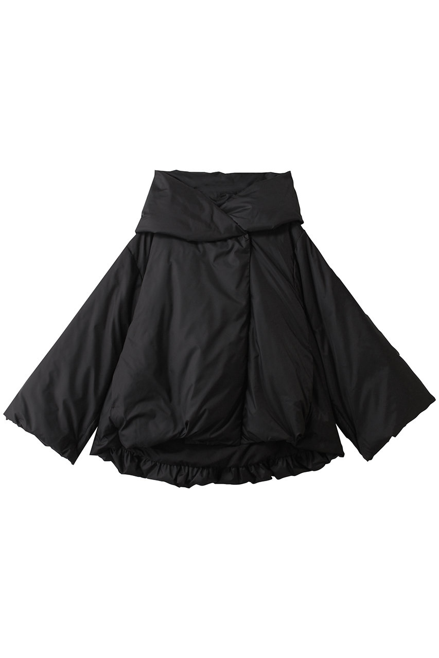 ミズイロインド/mizuiro indのhooded short down JK ジャケット(black/3-270053A)