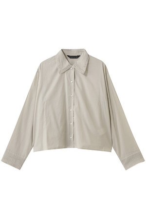 ミズイロインド/mizuiro indのpin tuck collar shirt シャツ(110400/110403)