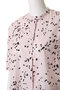 print stand collar cocoon shirt シャツ ミズイロインド/mizuiro ind