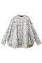 print back gather shirt シャツ ミズイロインド/mizuiro ind ivory