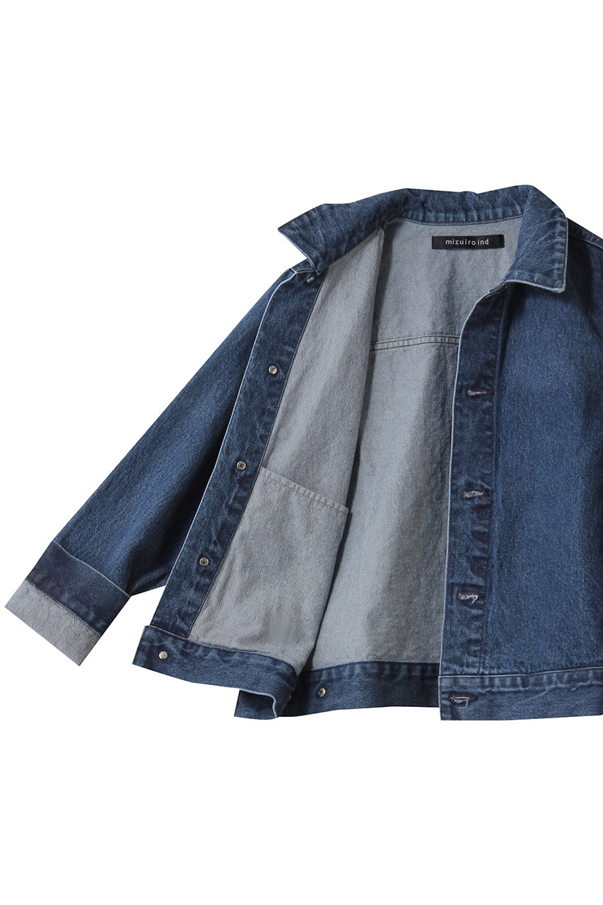mizuiro ind(ミズイロインド)｜compact denim JK ジャケット/navy の 