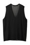 sheer deep V neck vest ベスト ミズイロインド/mizuiro ind black