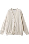 V neck wide C/D カーディガン ミズイロインド/mizuiro ind ivory