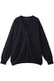 V neck wide C/D カーディガン ミズイロインド/mizuiro ind navy