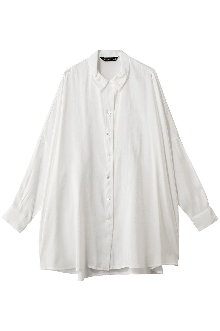 ミズイロインド/mizuiro indのwide tunic shirt シャツ(off white/1-230129)