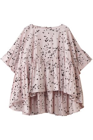 ミズイロインド/mizuiro indのprint wide gather P/O プルオーバー(110400/110402)