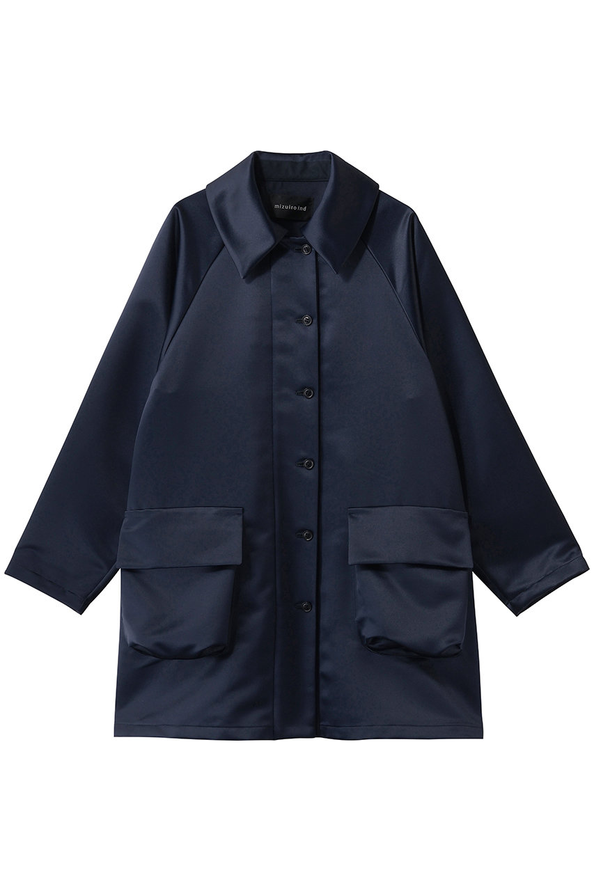 ミズイロインド/mizuiro indのsatin dolman coat コート(navy/1-270031)