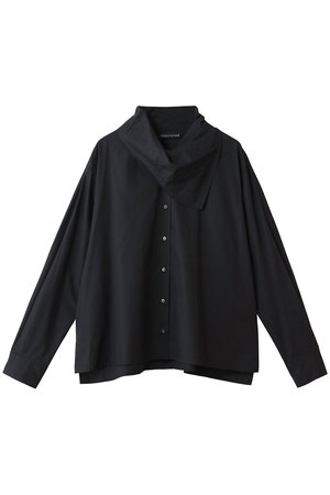 ミズイロインド/mizuiro indのscarf collar shirt シャツ(110400/110403)
