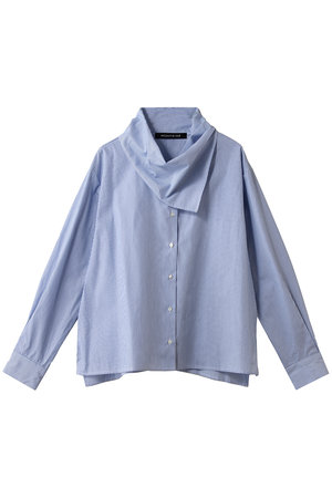 ミズイロインド/mizuiro indのstripe scarf collar shirt シャツ(110400/110403)