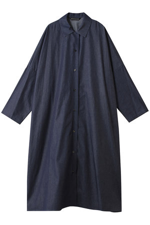 ミズイロインド/mizuiro indのdenim wide shirt OP ワンピース(110500/110503)