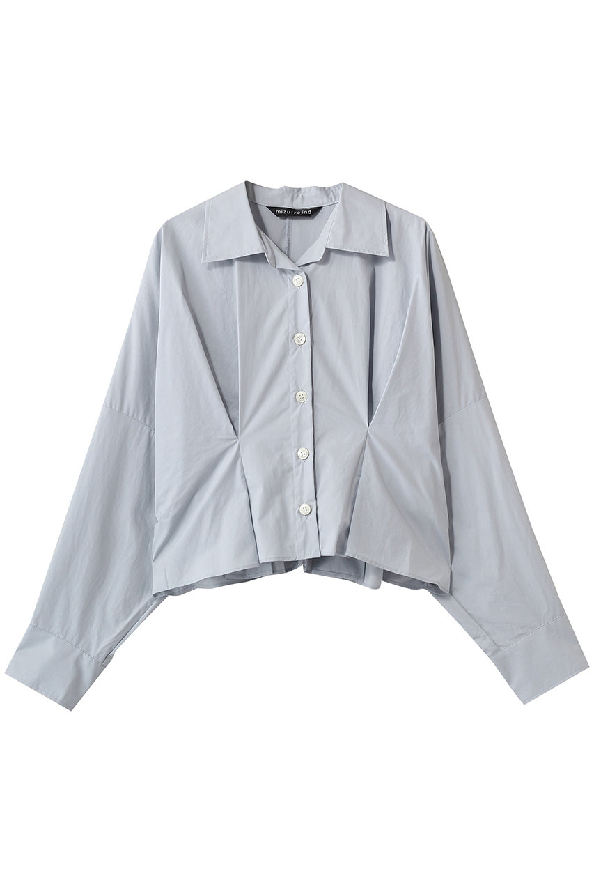 ミズイロインド/mizuiro indのcocoon short shirt シャツ(l.blue/1-230164)