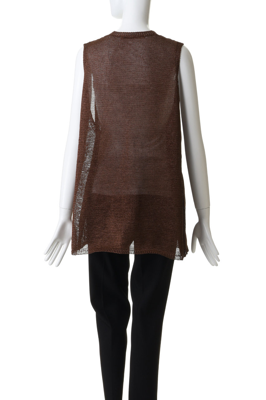 mizuiro ind(ミズイロインド)｜wide V neck vest ベスト/ivory の通販