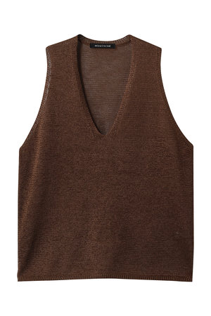 ミズイロインド/mizuiro indのwide V neck vest ベスト(110300/110301)