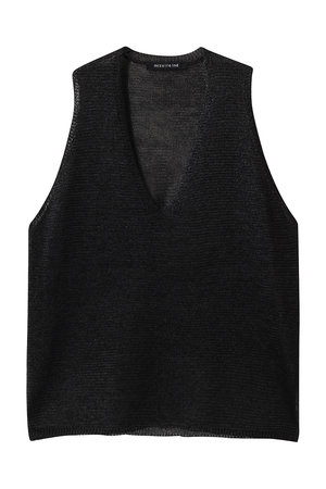 ミズイロインド/mizuiro indのwide V neck vest ベスト(110300/110301)