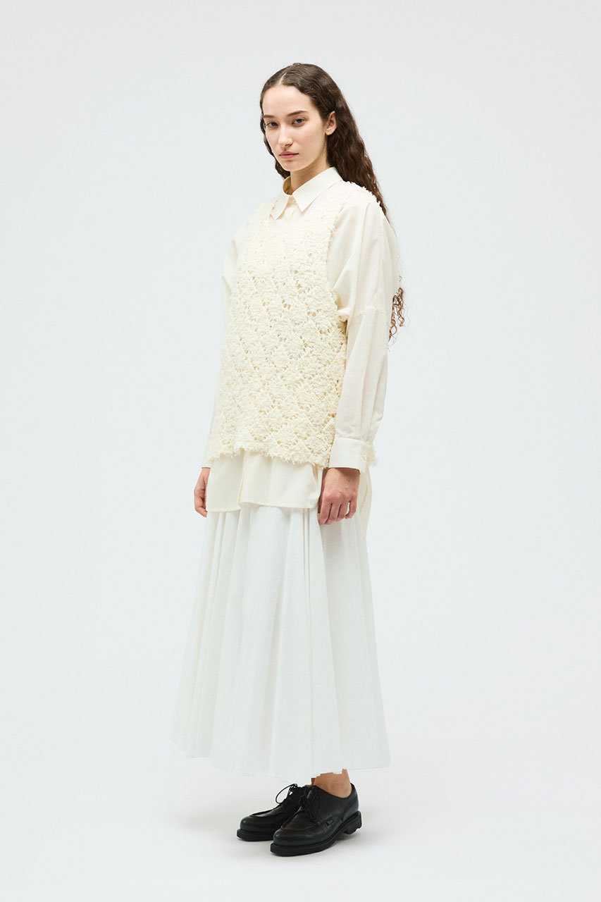 mizuiro ind(ミズイロインド)｜patterned vest ベスト/ivory の通販