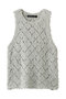 patterned vest ベスト ミズイロインド/mizuiro ind l.gray