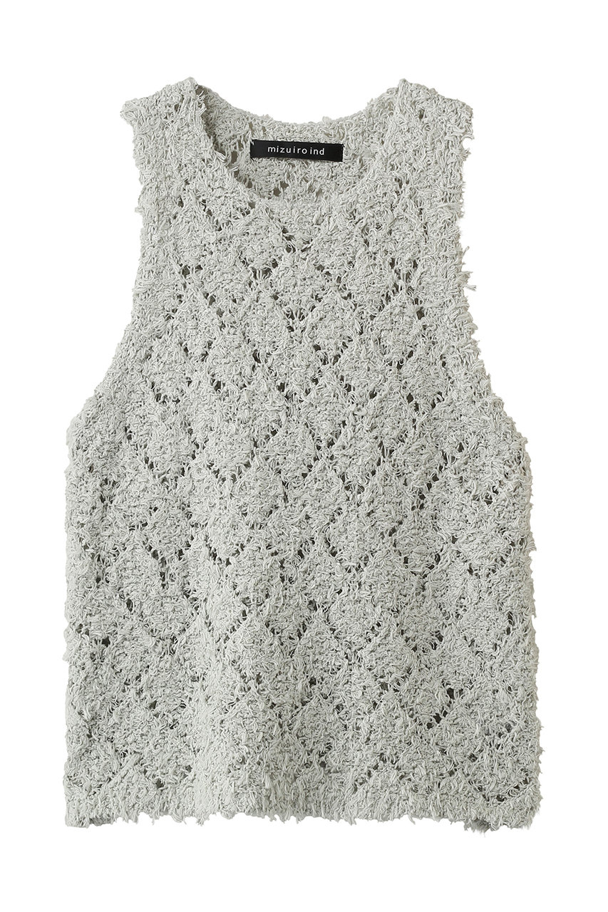 ミズイロインド/mizuiro indのpatterned vest ベスト(l.gray/1-220069)
