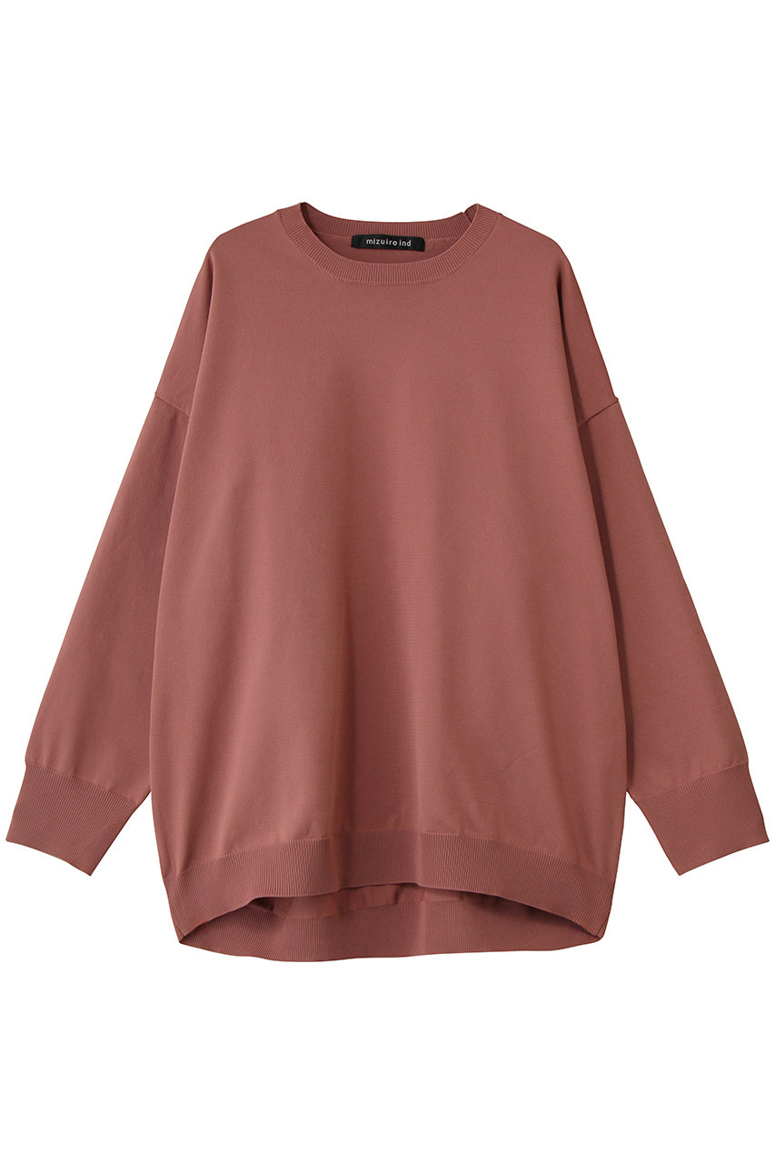 ミズイロインド/mizuiro indのcrew neck wide P/O プルオーバー(pink/1-220077)
