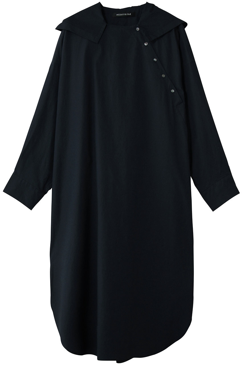 ミズイロインド/mizuiro indのhooded OP ワンピース(navy/1-250086)