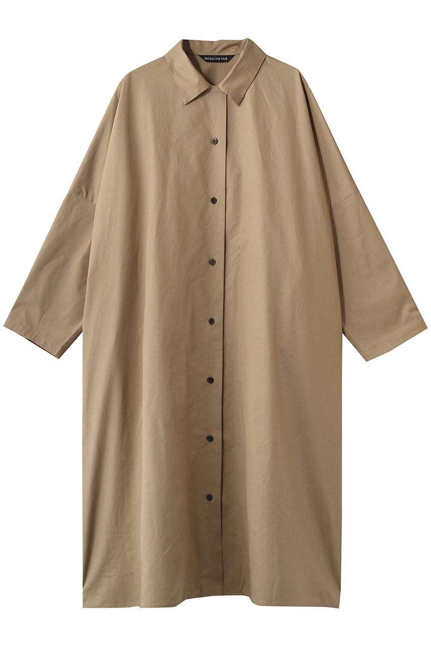 ミズイロインド/mizuiro indのwide shirt OP ワンピース(beige/1-250084)