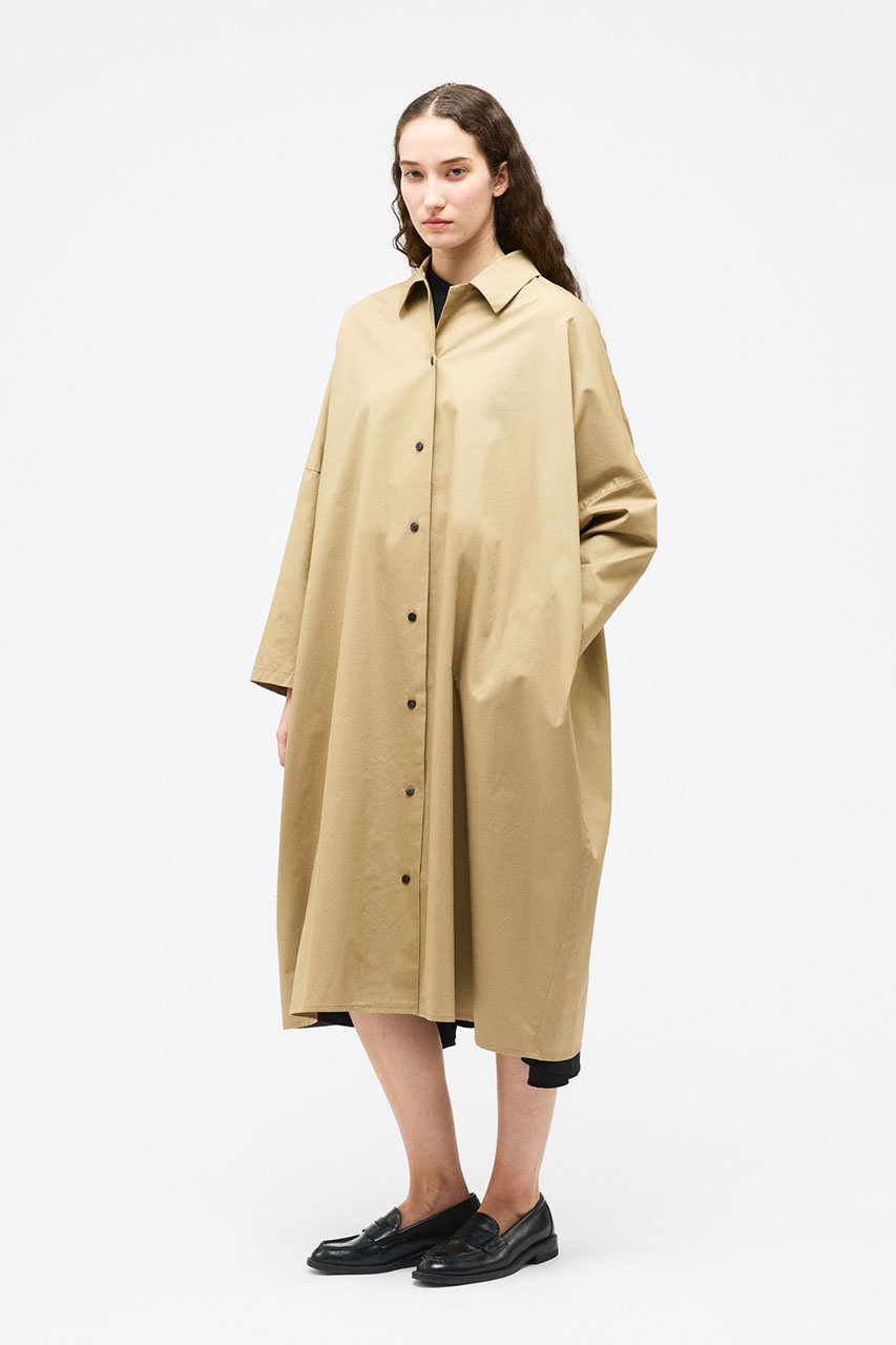 mizuiro ind(ミズイロインド)｜wide OP coat コート/beige の通販