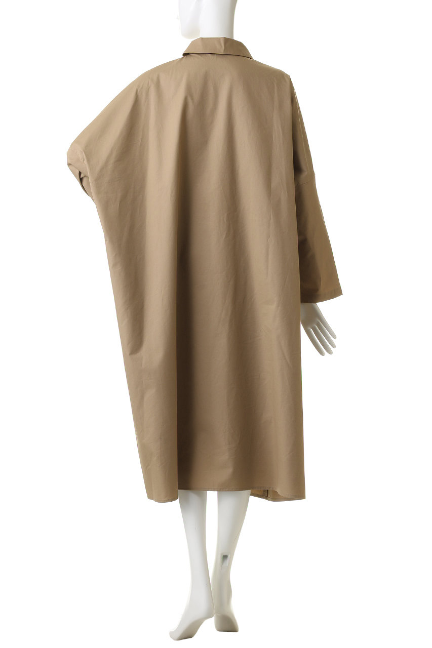 新品タグ付き　 ミズイロインド ベージュ ロングコート　ゆったりサイズ　F mizuiro ind(ミズイロインド)｜wide OP coat コート/beige の通販