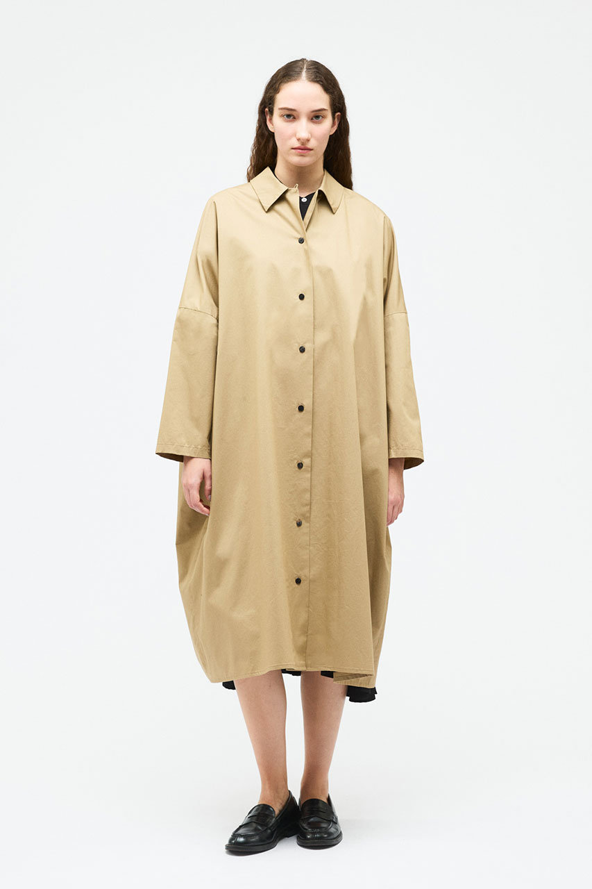 mizuiro ind(ミズイロインド)｜wide OP coat コート/beige の通販
