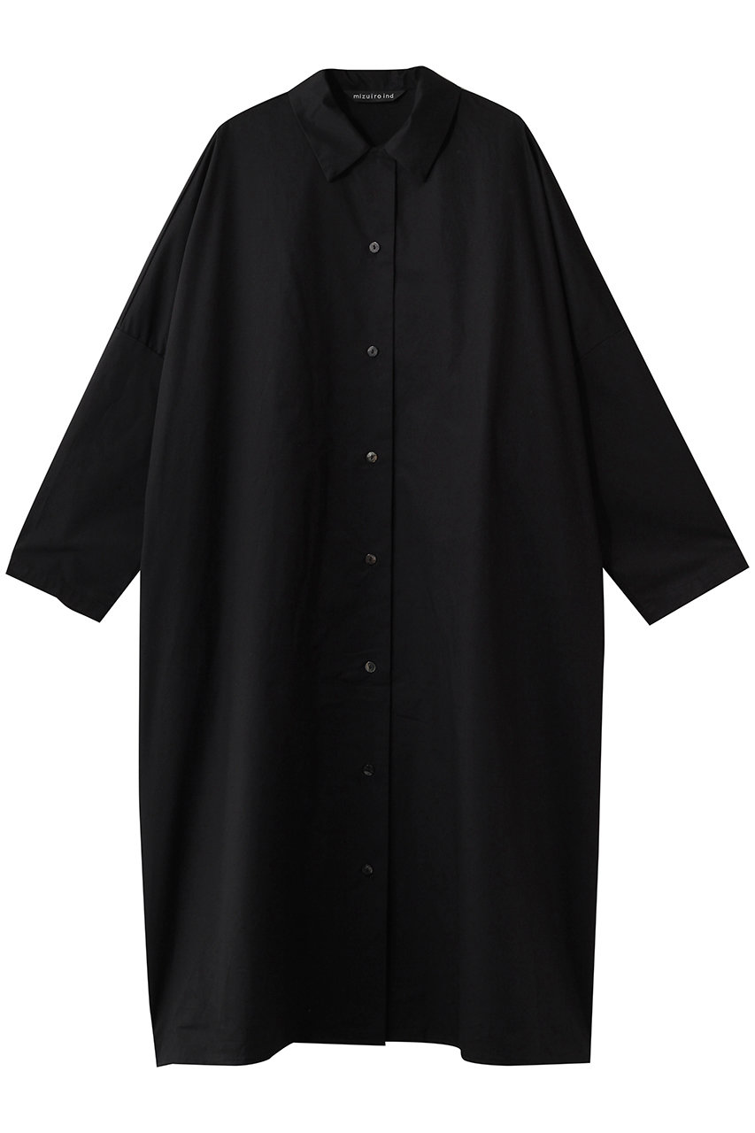 ミズイロインド/mizuiro indのwide shirt OP ワンピース(black/1-250084)