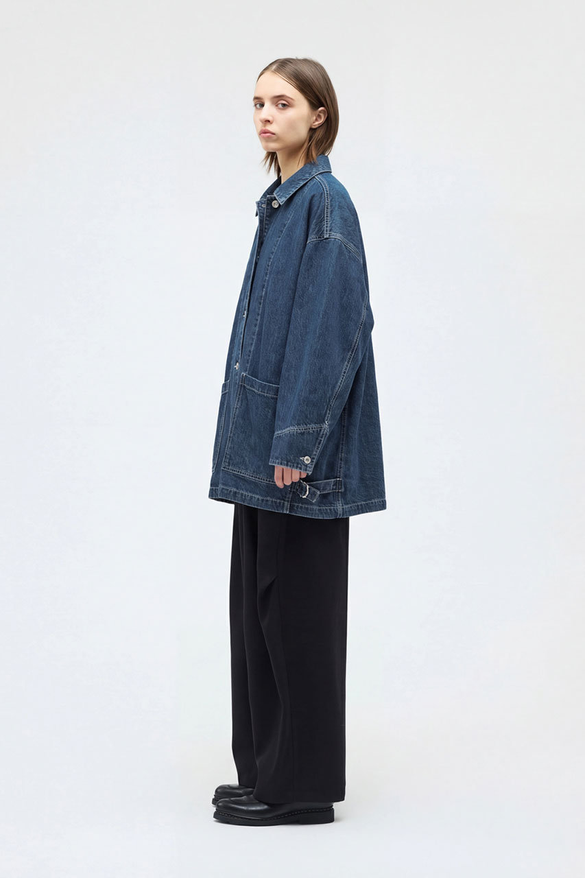 mizuiro ind(ミズイロインド)｜wide denim coverall カバーオール