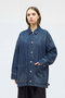 wide denim coverall カバーオール ミズイロインド/mizuiro ind