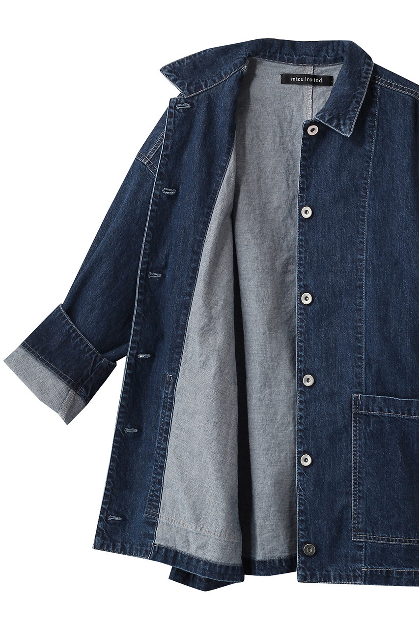 mizuiro ind(ミズイロインド)｜wide denim coverall カバーオール