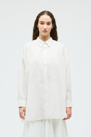 ミズイロインド/mizuiro indのT/C sheer wide shirt シャツ(110400/110403)