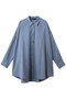 T/C sheer wide shirt シャツ ミズイロインド/mizuiro ind l.blue