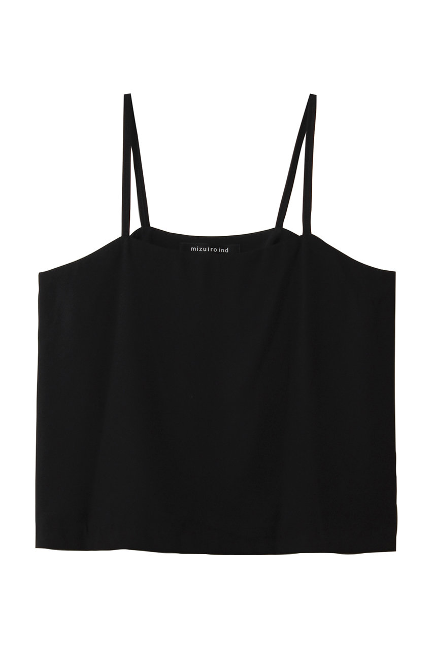 ミズイロインド/mizuiro indのgeorgette camisole キャミソール(black/1-230166)