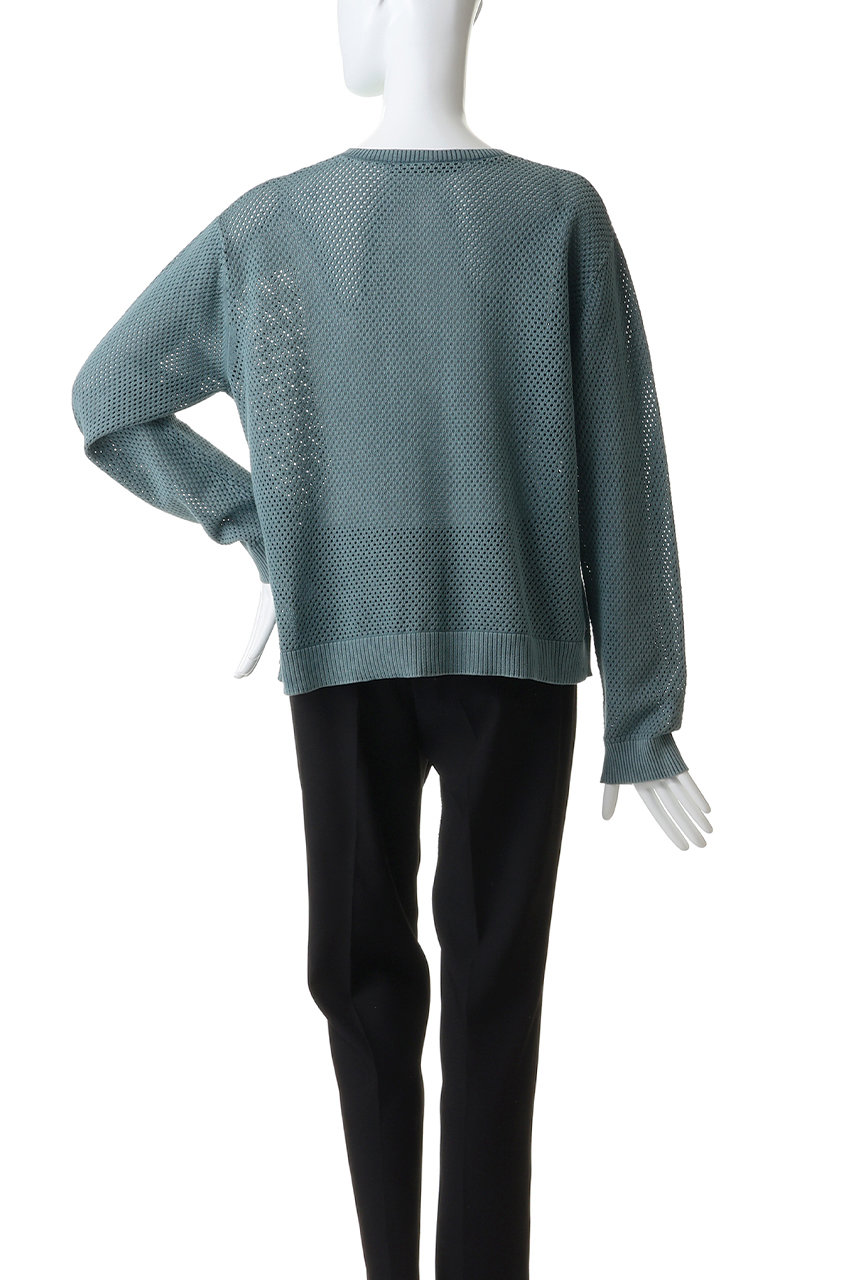 mizuiro ind(ミズイロインド)｜stone wash mesh crew neck C/D